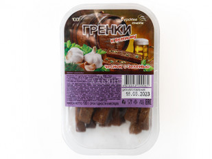 Сурские гренки Сметана с луком (100 гр): Сурские гренки Чеснок с зеленью (100 гр)