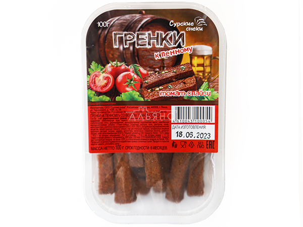 Сурские гренки Томат спайси (100 гр) в Новочебоксарске
