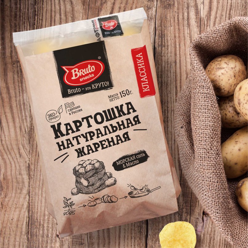 Картофель «Бруто» с солью 130 гр. в Новочебоксарске